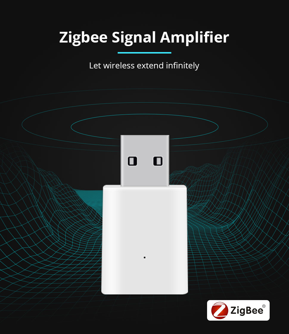Signal Repeater Booster for Tuya ZigBee 3.0, USB Signal Range Extender  Amplifier for Smart Life Zigbee Sensors Expand 20-30M Mesh Home Assistant