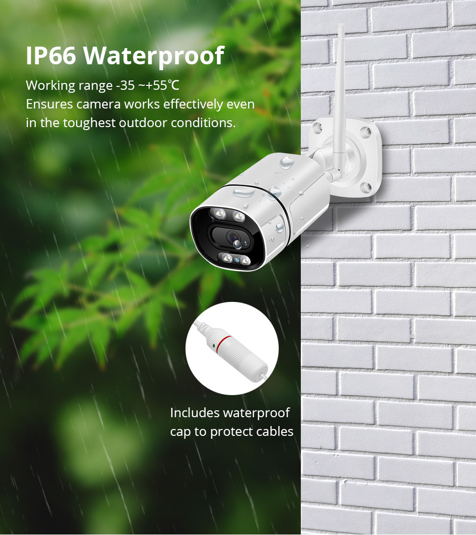 Zemismart Tuya WiFi CCTV Camera IP66 Waterproof Outdoor Intercome Work ...