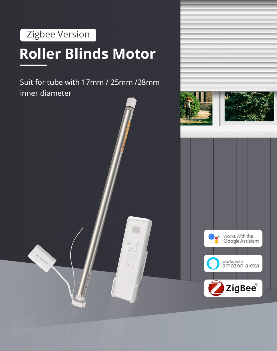 Zemismart Tuya Zigbee Rechargeable Roller Blinds Motor For 17mm 25mm ...