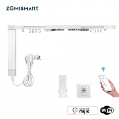Zemismart Mijia WiFi Electric Curtain Rod work with Mihome APP，Alice Smart Control by ,RF Remote Control