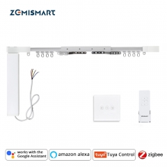 Smart House Motorized Zigbee Smart Curtains With Curtain Track Wall Switch SmarThings Control