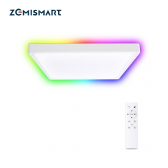 Zemismart 34W Tuya WiFi LED Ceiling Light Double Layer Type Dimmable CCT Ultrathin Surface Mounting Lamp RGB Colorful Back Light