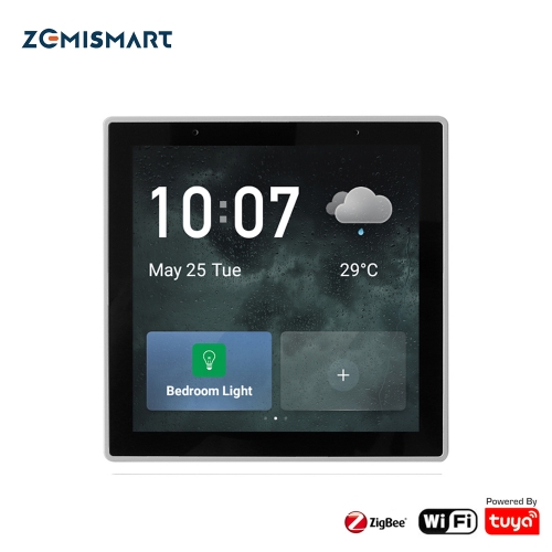 Zemismart Tuya Smart Multi-functional Central Control Panel 4 inches EU Touch Panel for Scenes Control WiFi Zigbee Devices