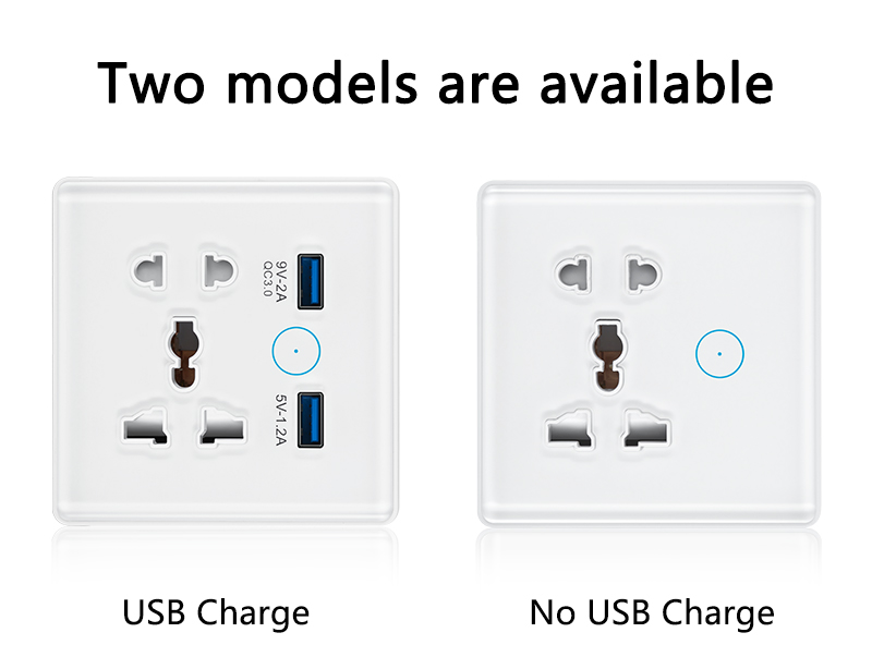 Prise de courant avec interrupteur + USB TUYA smart WiFi Polux