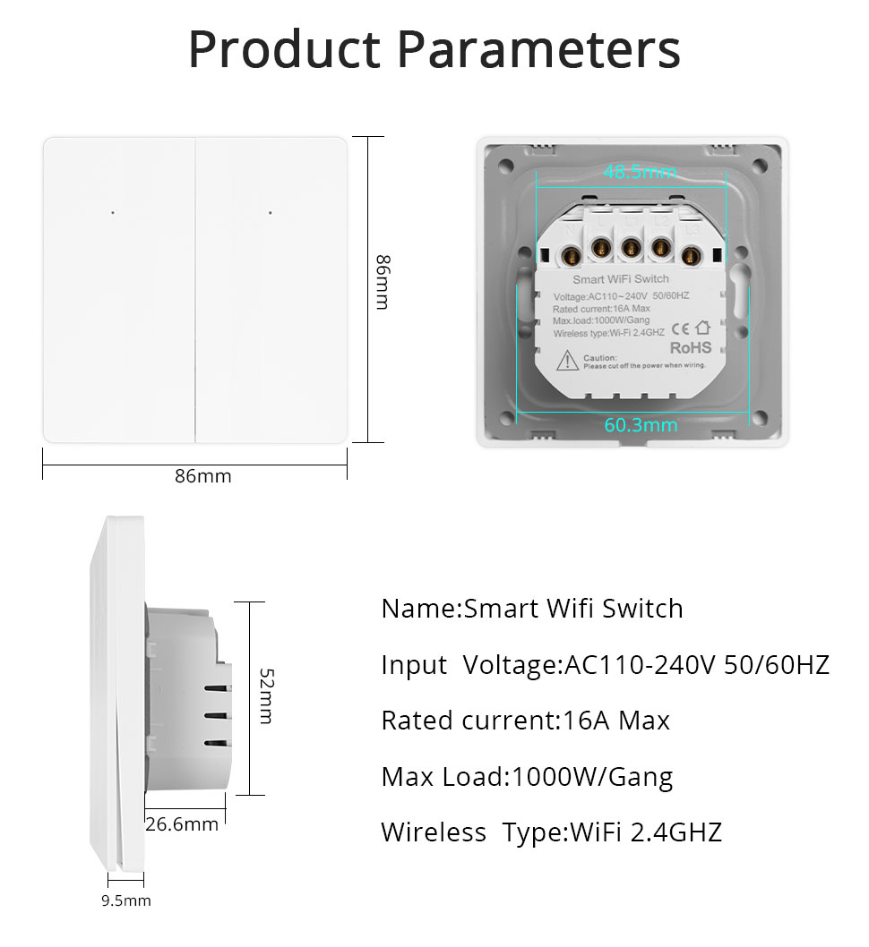 Comprar Interruptor Inteligente Zemismart DS101 Individual - WiFI