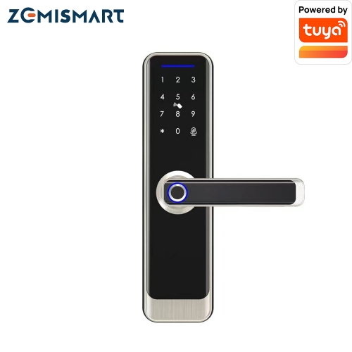 Zemismart Tuya Wifi Smart Digital Door Lock A270 Fingerprint IC Card Key Password Unlock with Doorbell Required Remote APP Unlock