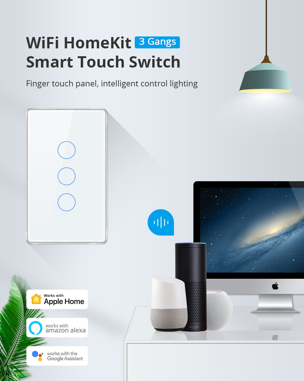 Zemismart Lichtschalter Touchscreen Zigbee Tuya HomeKit