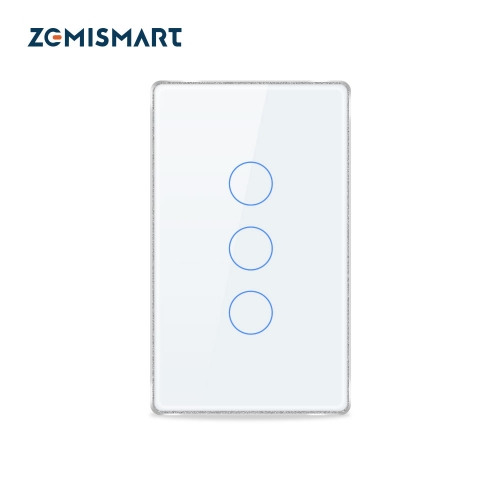 Zemismart Homekit Tuya WiFi Smart Wall Light Switch 3 Gang Touch Screen US Switch Alexa Google Home Siri Voice Control