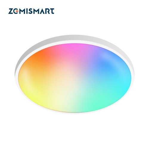 Zemismart HomeKit WiFi Tuya LED Ceiling Lamp 24W Dimmable Light RGBCW Ultrathin Surface Mounting Bathroom Lamp Alexa Google Home