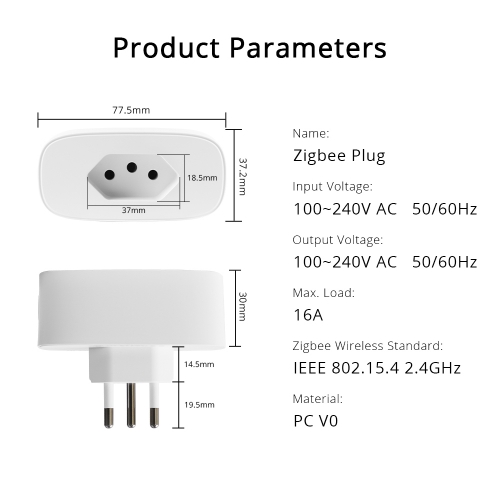 Zemismart Brazil Smart Tuya Zigbee Socket BR Plug Wireless Outlet Timing  Plug 16A Energy Monitor Alexa Google Home Smart Home Control
