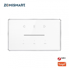 Zemismart Tuya Zigbee US Curtain Switch for Roller Shade Motor Smart Shutter Switch With Percentage Control Alexa Google Home