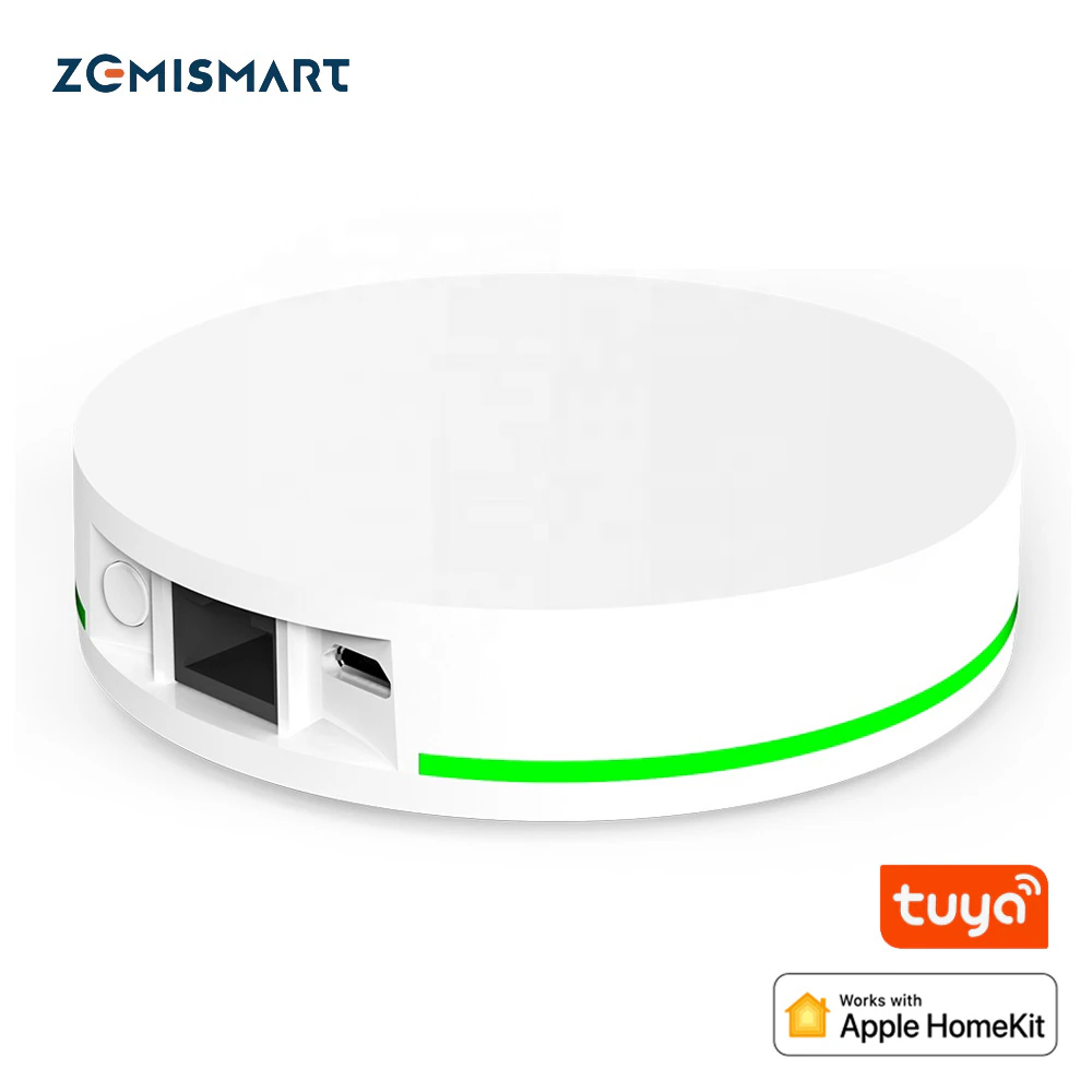 Zemismart Zigbee Hub work with HomeKit， ZMHK-01 Smart Home Bridge，Zigbee Smart Home control curtain, light, switch, sensor