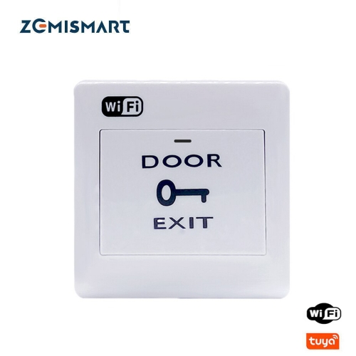 Zemismart Smart Door Lock Switch Tuya WiFi RF433 Push Switch Work with Tuya Smart Life APP Remote Control