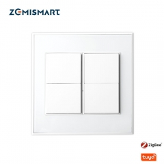 Zemismart Tuya Zigbee 4 Gangs Smart Wall Light Switch Neutral Required Push Button Interrupter Alexa Google Home Voice Control Pre-sale