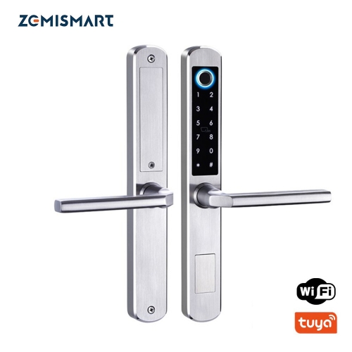Zemismart Tuya WiFi Smart Fingerprint Door Lock IP64 Outdoor Home Security Lock Password IC Cards Key Required App Unlock