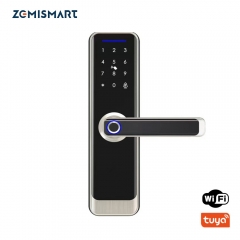 Zemismart Tuya Wifi Smart Digital Door Lock A270 Fingerprint IC Card Key Password Unlock with Doorbell Required Remote APP Unlock