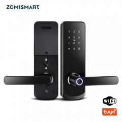 Zemismart Smart WiFi Electronic Door Lock with Doorbell Alert Security For Hotel Apartment Fingerprint Tuya APP Card Key Unlock