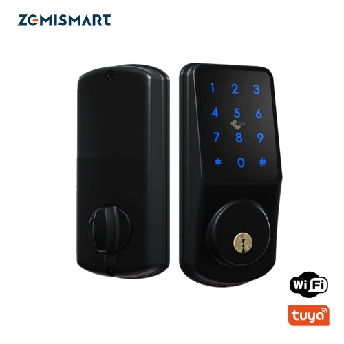 Zemismart Tuya WiFi Smart Electronic Door Lock APP Password IC Cards Unlock DigitaI Keyless Deadbolt Lock