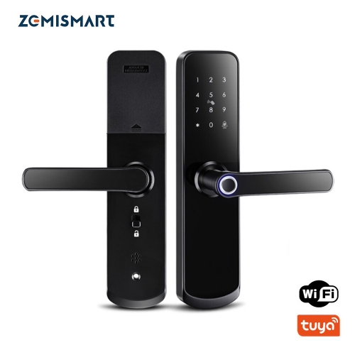 Zemismart Tuya Wifi Smart Biometric Fingerprint Door Lock With Doorbell Notification Security Electronic Lock App Remote Control
