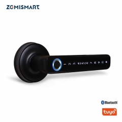 Zemismart Tuya BLE Smart Electronic Door Lock Biometric Fingerprint Lock Encryption Digital Lock App Remote Password Key Unclock