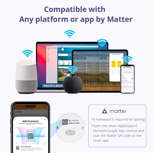 Matter Wifi Smart Switch Module Relay Breaker Homekit Control Home  Automation Smart Home Works With Siri Alexa Google Home