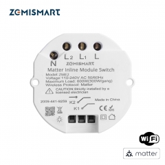 Zemismart Matter over WiFi Smart Light Switch DIY Breaker Module HomeKit SmartThings Remote Control 2 Way