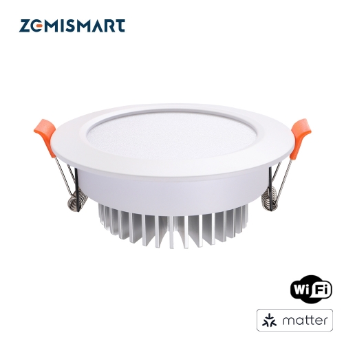 Zemismart WiFi Matter LED Recessed Ceiling Light 2.5 3.5 4 Inch Round Downlight  RGBW Dimmable Alexa HomeKit Google Home SmartThings Control