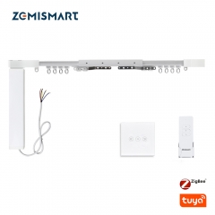 Smart House Motorized Zigbee Smart Curtains With Curtain Track Wall Switch SmarThings Control