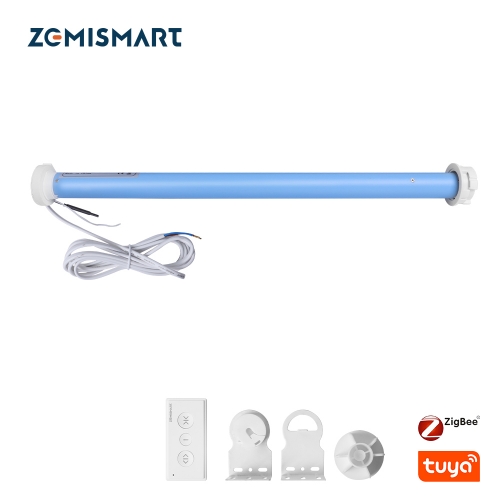 Zemismart Tuya Zigbee Roller Motor for 36 37mm Tube Smart Electric Engine Tuya Alexa Google Home Smart Remote Control