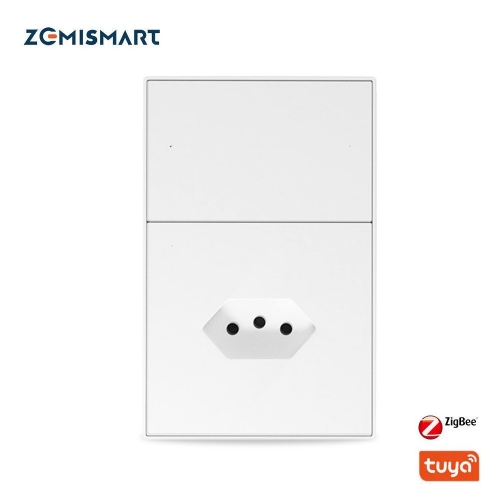 Zemismart Tuya Zigbee Brazil Outlet ,Brazil Switch, App control in Smart Life APP, Alexa Control, Pre-sale