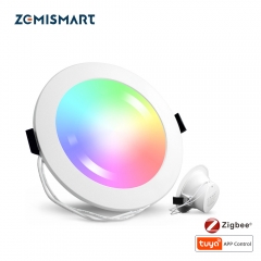 Zemismart 3.5/4/6 inch Zigbee RGBW Led Downlight 10w 15w Voice Control by Alexa Echo Dot Spot Show Google Home Assistant Home Automation