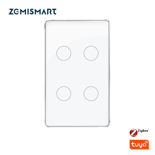 Zemismart  Tuya Zigbee Smart Switch HomeKit Touch Panel Switch US AU Interruptor Alexa Google Home Siri Control Wall Light Switch