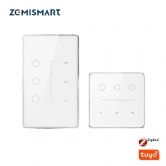 Zemismart Tuya Zigbee Smart Dimmer Switch 3 Gang Neutral Required Brightness Adjustment  App Google Home Voice Control Timer Function