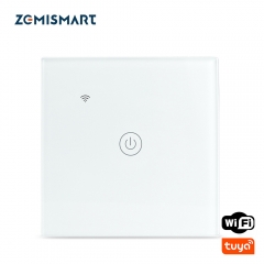 Zemismart Tuya WiFi Light Switch One Gang No Neutral Wire Required 220v to 240v Alexa Google Home Control