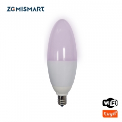 Zemismart E12 LED Candle Bulb Candlelight Work with Amazon Alexa Google Home 2.4g WIFI Home Automation 5w Chandelier Light 110v-240v C35
