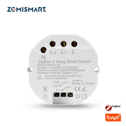 Zigbee 3.0 Light Switch DIY Breaker Module tuya zigbee hub SmartThings Hubitat APP Remote Control Home 1/2 Way