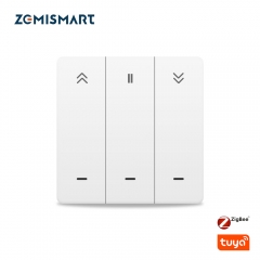 Zemismart Zigbee Tuya Smart Curtain Switch for Roller Shade Motor Wall Push Button Switch Alexa Echo Google Home Timer Control