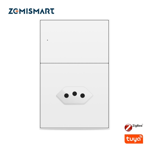 Zemismart Zigbee 20A Brazil Socket Smart Brazilian Wall Outlet Tuya Google Home Smartthings Homekit Control via M1 Matter Hub