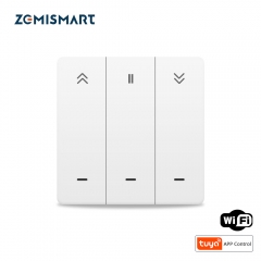 Zemismart WiFi Tuya Curtain Switch Wall Switch Work with Alexa Google Home Smart Life Timer Control