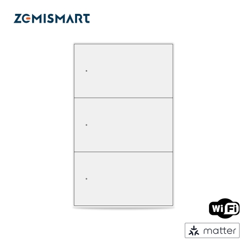 Zemismart Matter over Wifi Smart Push Button US Switch 1 2 3 4gang Compatible Home SmartThings Google Home App Control