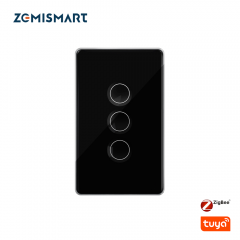 Zemismart Tuya Zigbee Smart Tempered Glass Wall Panel Light Touch Switch Alexa Google Home Siri Control Zemismart HomeKit Switch