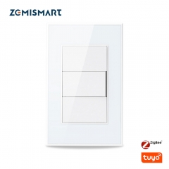 Zemismart Tuya Zigbee Push Button Switch Neutral Required HomeKit Siri Alexa Google Home Control Zemismart Zigbee Smart Switches