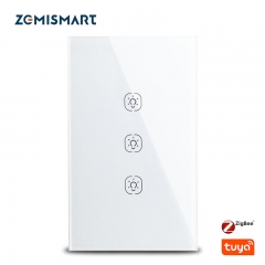 Zemisamrt Tuya Zigbee Switch Neutral Required US Interruptor Smart Life Remote Control Alexa Google Home Light Switches