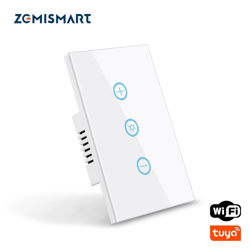 Zemismart Tuya WiFi Control Smart Dimmer Switch US Alexa Google Home APP Voice Control Touch Timer Brightness Adjustable Switch