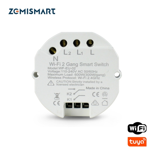 WiFi Smart Light Switch DIY Breaker Module Smart Life/Tuya APP Remote Control,Works with Alexa Echo Google Home 1/2 Way