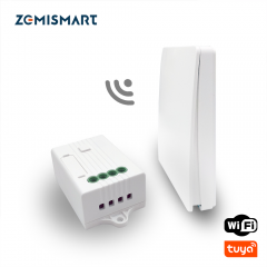 Zemismart kinetic Switch Alexa Echo Google Home Mini Voice Control No Need Battery Wireless Remote Control Suit for Halogen Bulb Ceiling Fan