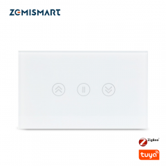 Zemismart New Design US Zigbee Curtain Switch Alexa Google Home Smart Life TUYA Blind Wall Switches