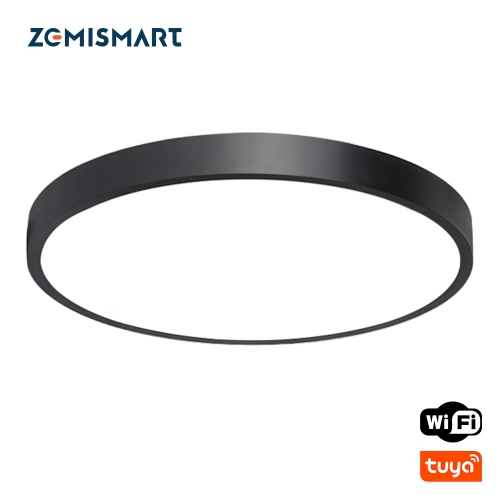 Zemismart Tuya WiFi Smart LED Ceiling Light RGBCW Dimmable Ultrathin Surface Mounting Lamp 24W Alexa Google Home Bathroom Lamp