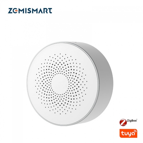 Tuya Smart Zigbee Siren Wireless Audible And Visible Alarm 100dB Anti-tamper AC Power Work With Zigbee Hub And Volume Adjustment