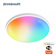 Zemismart HomeKit WiFi Tuya LED Ceiling Lamp 24W Dimmable Light RGBCW Ultrathin Surface Mounting Bathroom Lamp Alexa Google Home